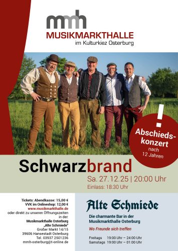 Tickets für Schwarzbrand am 27.12.2025 - Karten kaufen